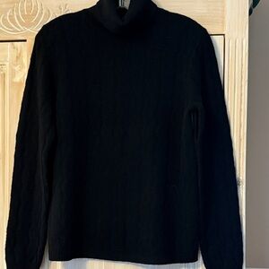 Ann Taylor Elegant Black Turtleneck Sweater